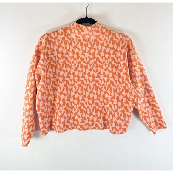 Anthropologie Maeve Womens Sweater Orange Carys Mock Neck Cropped Pullover SP - Picture 4 of 10